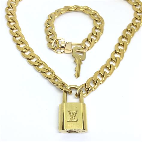 lv necklace mens lock|everyday chain Lv necklace.